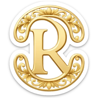 Decorative uppercase A sticker