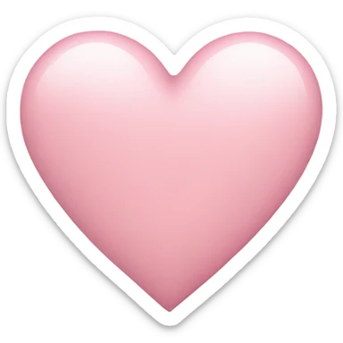 light pink heart  sticker