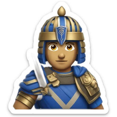 Maccabee warrior israeli colours sticker