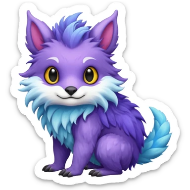 Cool cute fantasy Fionbri-Vernid-creature by griffsnuff & LiLaiRa & Falvie full body sticker