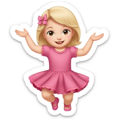 dance small baby girl sticker