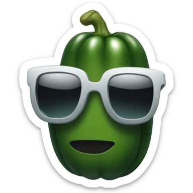 A pickle wearing sunglasses sticker