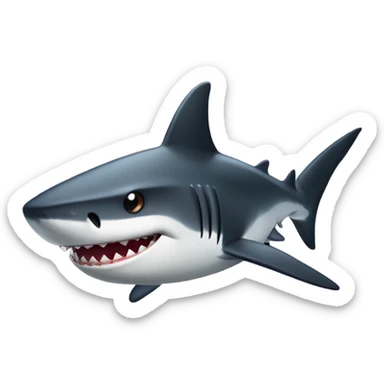 Shark with a top hat sticker