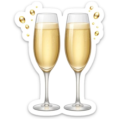 champagne glasses cheers sticker