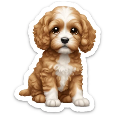 Cavapoo puppy sticker