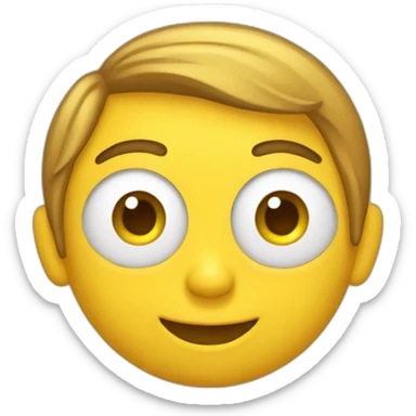 Emoji fou jaune rond sticker