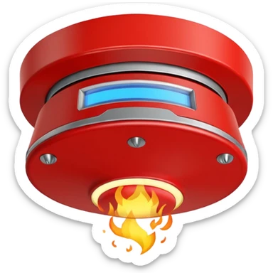 fire alarm on the ceiling  sticker