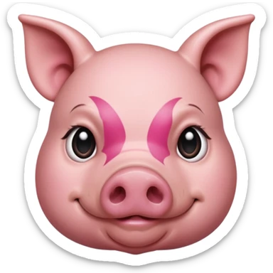 a pig having tattoo sticker