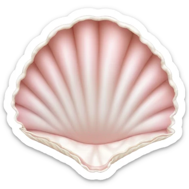  Pale Pink clamshell with pearl inside the open shell sticker