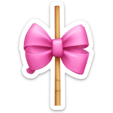 pink bow with reed sticker