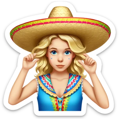 Fiestero with Sombrero sticker