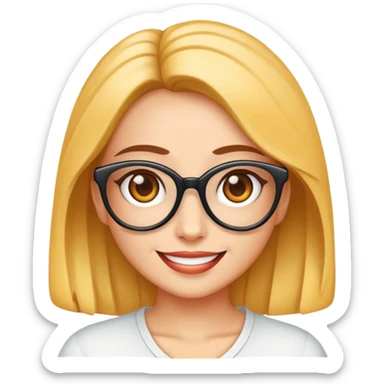Sol e uma mulher de óculos  sticker