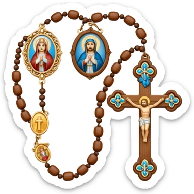 Beautiful catholic rosary sticker