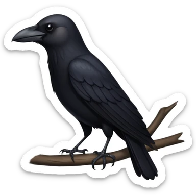 Crow flying sticker