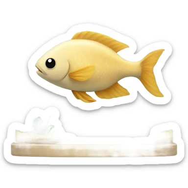 Beige Fish tank sticker