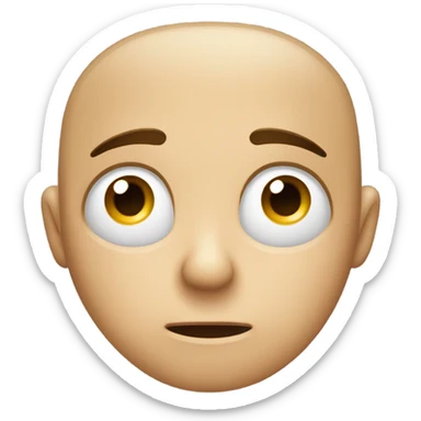 Stressed out face rubbing his head sticker