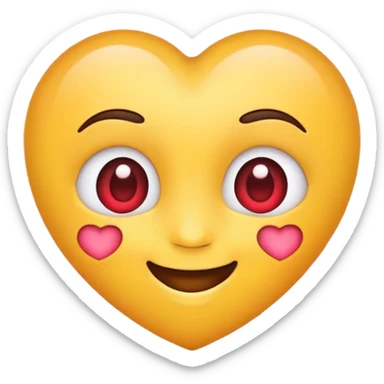 Cute emoji i love you sticker