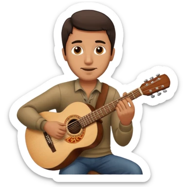 Spanish man playing guitar sticker