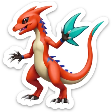 Meloetta-Guilmon-Garchomp-Pokémon-Fakémon-creature sticker