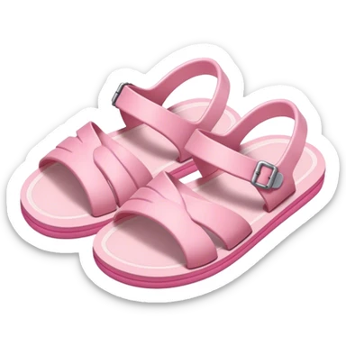 soft pink beach shoes sticker