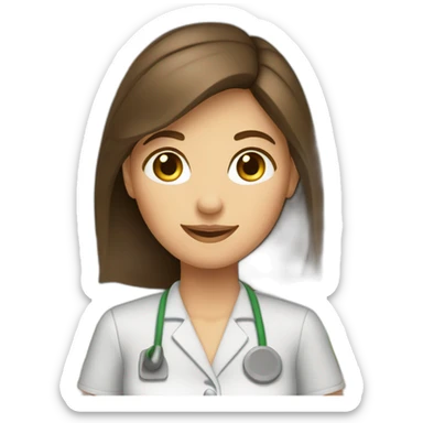 Florist receptionist girl with brown hair sticker