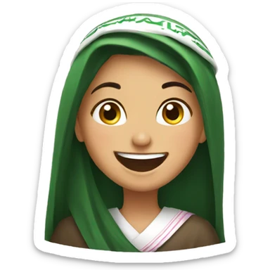laughing saudi girl sticker