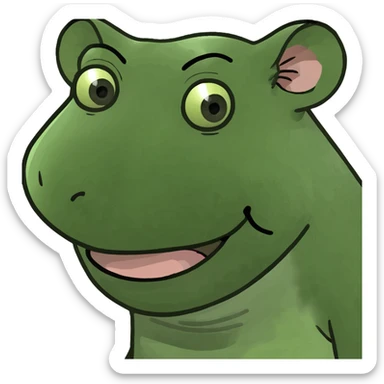 Man with rat face sticker