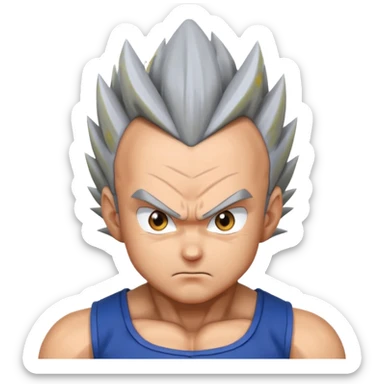 Vegeta Grey hair sticker