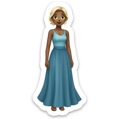 fair girl in long dress sticker