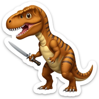 Trex whit a knife sticker
