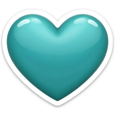 Teal heart da best  sticker