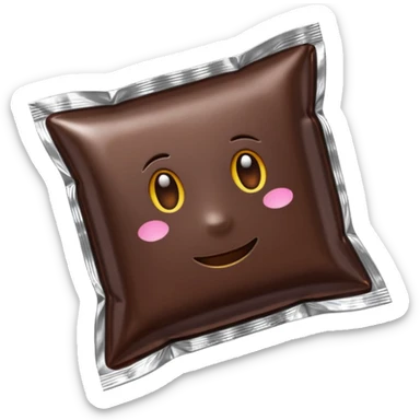 dark chocolate packet sticker