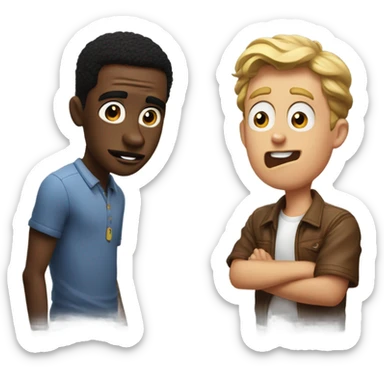 a guy being surprised by diddy sticker