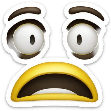 Yellow Crying face with hands covering mouth sticker