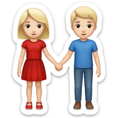 boy hand girl sticker