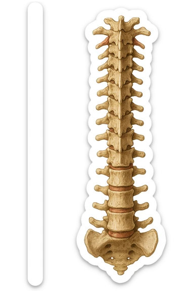 spina dosale anatomica iperrealistica 4k sticker