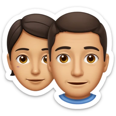 a happy and a sad spanish emoji sticker