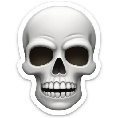 Skull emoji with mustache  sticker