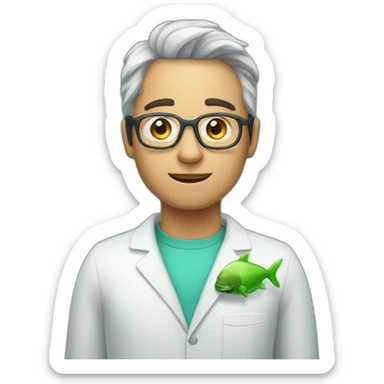 biologist under sea sticker