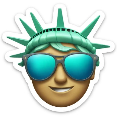 Statue of Liberty with sunglasses  sticker