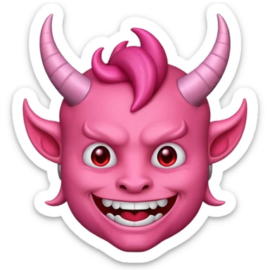 Devil emoji but pink 😈 sticker