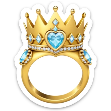 anillo de cumpleañera de 15 años con corona de princeca sticker