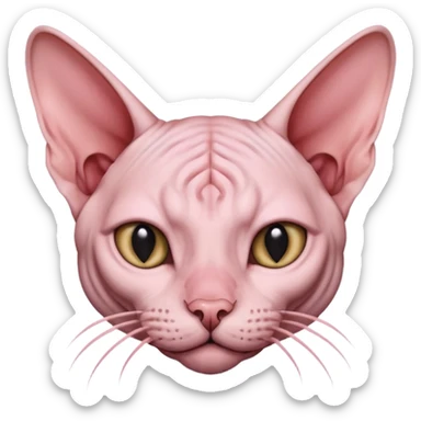 Sphynx cat nosepicking sticker