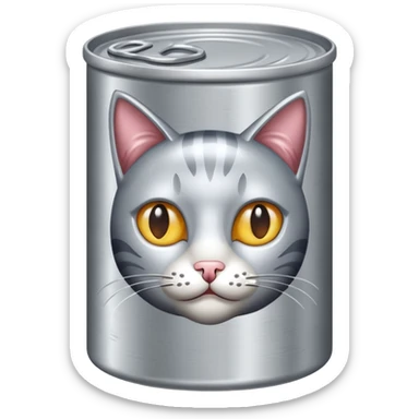 create a can of catfood emoji sticker