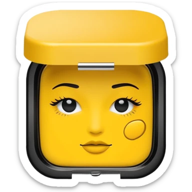 yellow makeup packaging sticker