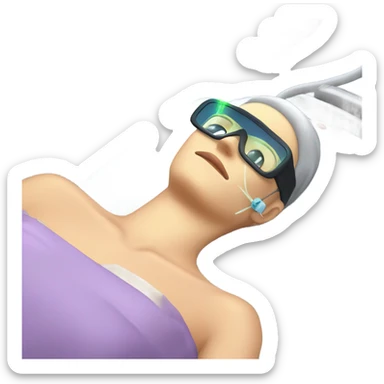 laser hair removal treatment sticker