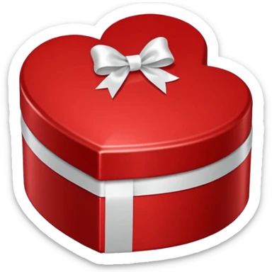 valentines day heart shaped box of chocolates sticker