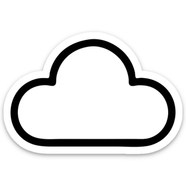 облако с 4 выступами sticker