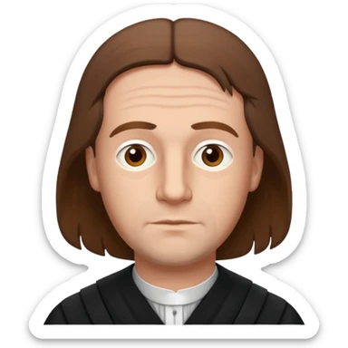 Johann Gottlieb Fichte philosopher three-quarter view brown hair sticker