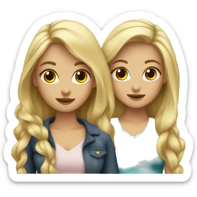 blonde and brunette girlfriends sticker